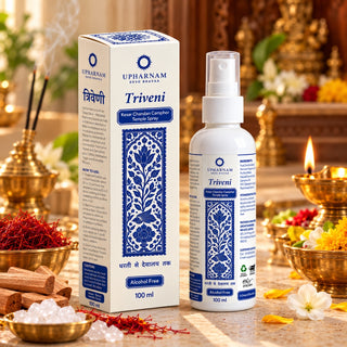 Triveni – Kesar Chandan Camphor Temple Spray | Pooja Fragrance | 100 ml