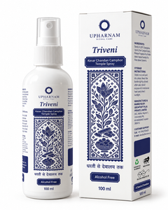 Triveni + Mallika | Kesar Chandan Camphor + Mogra Temple Spray | Pooja Fragrance | 100 ml each