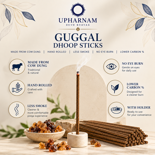 Guggal Dhoop Sticks | 40 Sticks with Holder